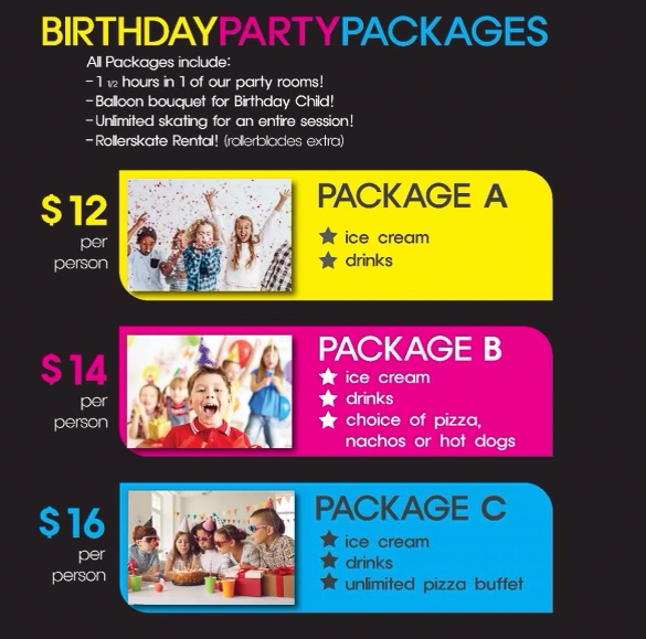 neptune skating 2023 party packages